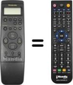 Mando a distancia equivalente Panasonic NV-HD610