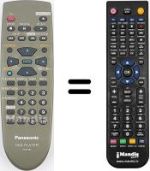 Mando a distancia equivalente Panasonic DVD RV 20