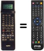 Replacement remote control Sanyo VHR-D4800 I