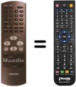 Mando a distancia equivalente Toshiba V 429