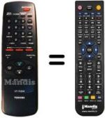 Mando a distancia equivalente Toshiba V 705 W