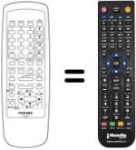 Mando a distancia equivalente Toshiba V 828 G