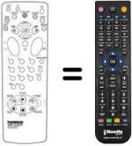 Replacement remote control Brandt VTH 6050 F