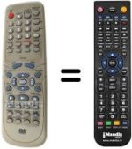 Replacement remote control Orion DVD / VR-2961 SI