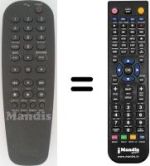 Mando a distancia equivalente Philips DVD 622