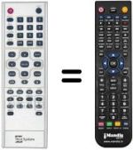 Replacement remote control Telesystem SILVER BOOK