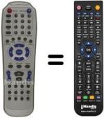 Replacement remote control Sansui DV-X 2250