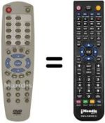 Replacement remote control NordMende DV 3151 SE