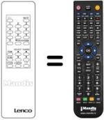 Replacement remote control Lenco SAT 4014 S