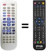 Replacement remote control Vestel DVD AV RECEIVER