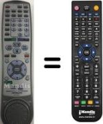 Mando a distancia equivalente Hitachi DV-W 1 E