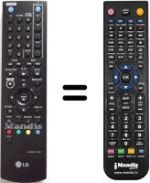 Replacement remote control LG DRT-389 H
