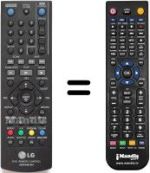 Mando a distancia equivalente LG DVT 699 H