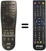 Mando a distancia equivalente JVC XV-D701