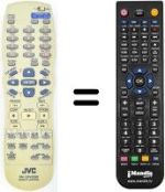 Mando a distancia equivalente JVC XV-N5
