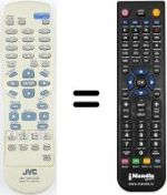 Mando a distancia equivalente JVC XV-33