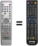 Replacement remote control Toshiba D-R 265 SF