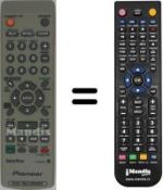 Comandament a distància equivalent Pioneer DVR 443 HS