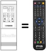Replacement remote control Fisher FVH-P1KV