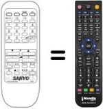 Mando a distancia equivalente Sanyo 28B3