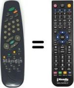 Mando a distancia equivalente Vestel CT7212
