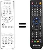Replacement remote control Sinudyne TRIADE3458B