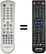 Replacement remote control Irradio XTV3050WX