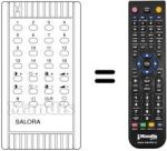 Replacement remote control Salora 1F6