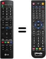 Mando a distancia equivalente LG 32LK430