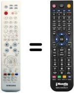 Mando a distancia equivalente Samsung BN59-00617A