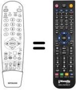 Replacement remote control Hitachi CL2848TAN