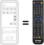 Mando a distancia equivalente JVC CT58