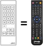Mando a distancia equivalente JVC CT75