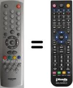 Mando a distancia equivalente Toshiba 33N23G