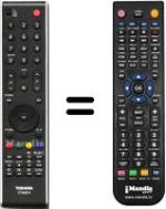 Mando a distancia equivalente Toshiba 32C3000P