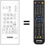 Replacement remote control Toshiba 257S9F