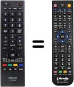 Mando a distancia equivalente Toshiba 32AV703