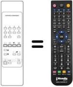 Replacement remote control Dual TV6303