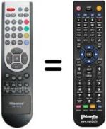 Replacement remote control Hisense LCD 32W07EU
