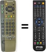 Replacement remote control Panasonic TX-36PF10F