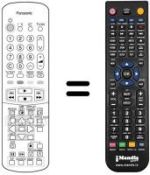 Mando a distancia equivalente Panasonic EUR51922