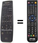 Mando a distancia equivalente Panasonic EUR571350