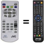 Mando a distancia equivalente JVC RM-RK520
