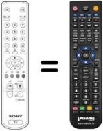 Mando a distancia equivalente Sony REMCON003