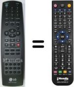 Mando a distancia equivalente LG CB21F60X-TV