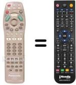 Mando a distancia equivalente Panasonic N2QAKB000011