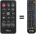 Replacement remote control Optoma ML500