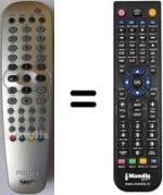 Mando a distancia equivalente Philips DVD-R725 / 00