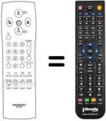 Mando a distancia equivalente Daewoo TDJ28G6F
