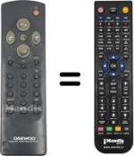 Mando a distancia equivalente Daewoo CTV2075